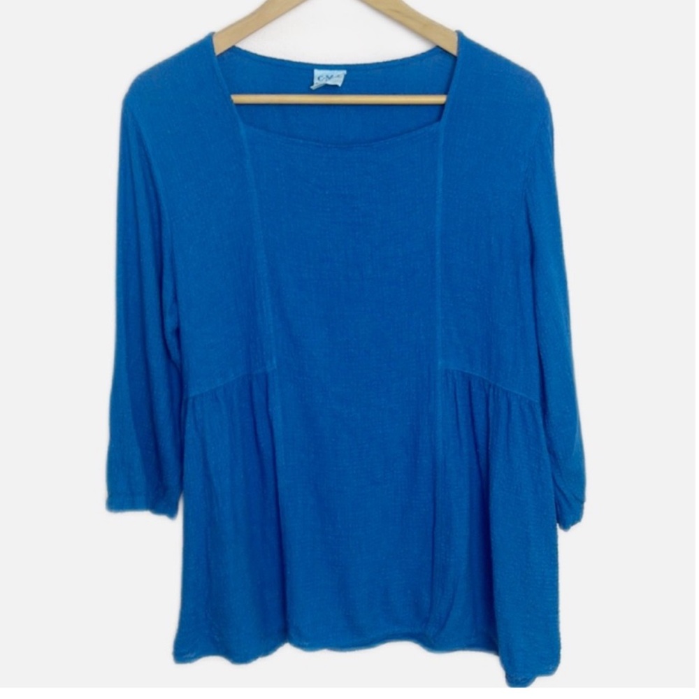 Color Me Cotton gauzy blouse L